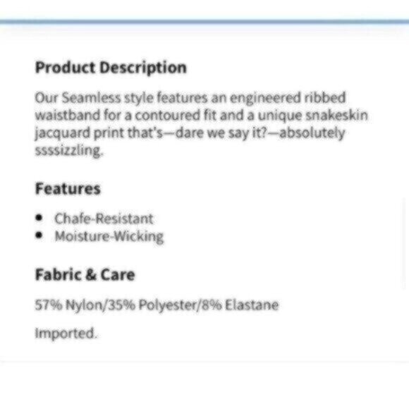 New Fabletics Boho High Rise Athletic Ribbed Seamless Snakeskin 7/8 Leggings - Picture 3 of 14